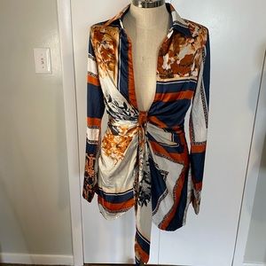 Satin wrap dress only worn once